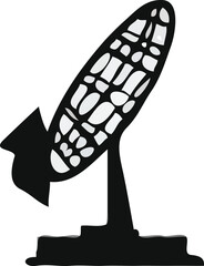 vector illustration of a disc antenna 