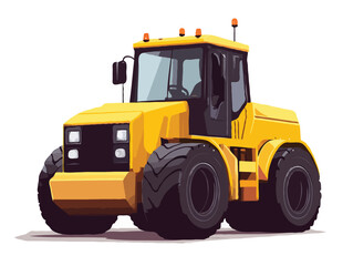 Road roller vector illustration isolated on white background