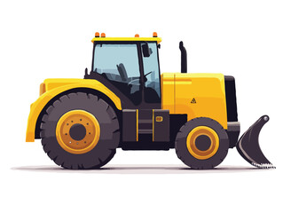 Road roller vector illustration isolated on white background