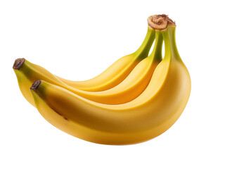Bunch of bananas isolated on transparent background