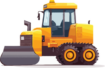 Road roller vector illustration isolated on white background