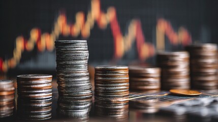 Double Exposure of Graphs with Rows of Coins and Stationery Elements