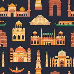 India Travel Pattern with Landmarks and Monuments