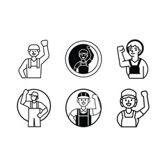 Workers Fist Raised Icon – Printable Labor Union Power Graphic Design