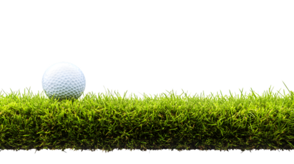 Professional Golf Ball Isolated on Transparent Background for Sports and Recreation Concepts.