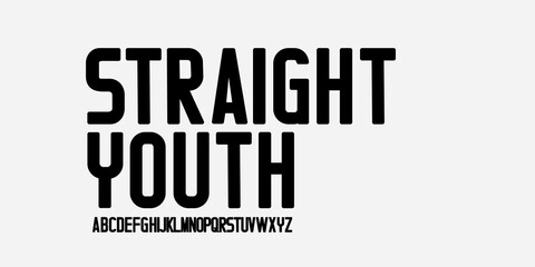 Modern Condensed Font. Alphabet Upper case Typography urban style condensed fonts for fashion, sport, technology, digital, music, movie, logo design, vector illustration