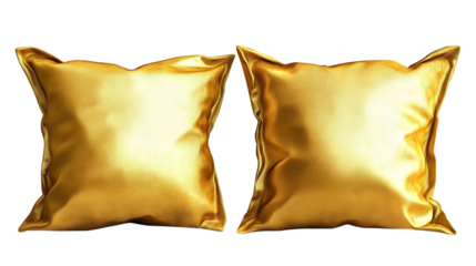 Luxurious Pair of Plush Pillows Creating Serene Retreat Vibes on Transparent Background