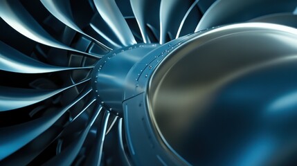 Jet Engine Blades Close-up