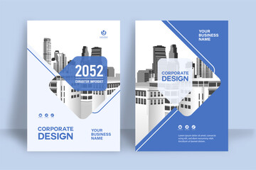 City Background Business Book Cover Design Template