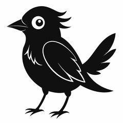 crow on a white background