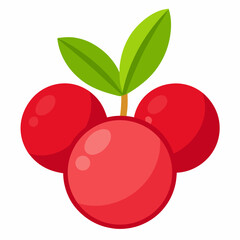 Obraz premium vector illustration of ripe cherry