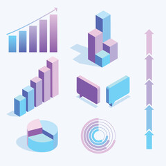 Update your visualizations with our modern vector graphics in trendy pinks, purples, and blues. Vector graphics provide flawless image quality.