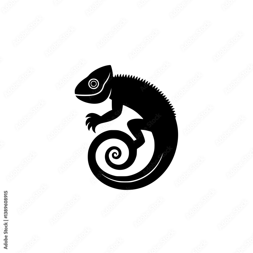 Poster minimalist vector line icons representing various elements of nature with a focus on reptiles includ