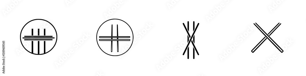 Poster minimalist vector line icons representing various geometric shapes and patterns for versatile design