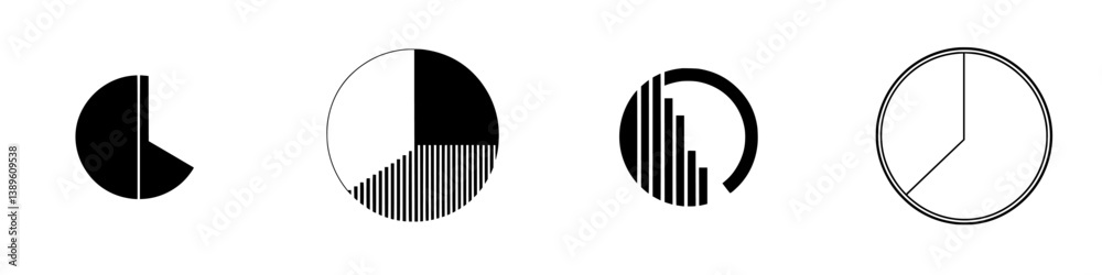 Aufkleber set of vector minimalist line icons representing various data visualization concepts for effective c