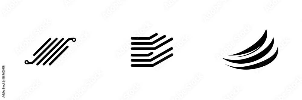 Poster vector minimalist line icons design featuring unique abstract patterns suitable for various modern a