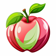 red apple vector illustration