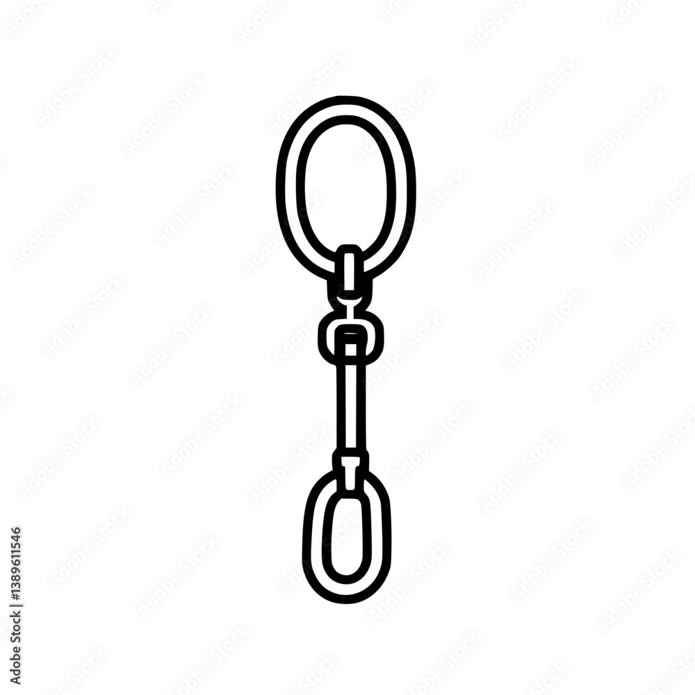 Poster set of minimalist line icons featuring various types of connectors and fasteners for design projects