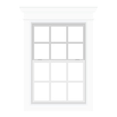 Realistic vintage house window frame