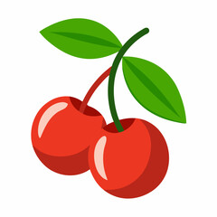 red apple with leaves