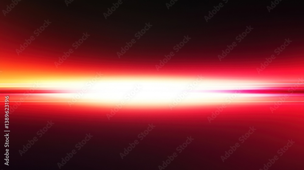 Aufkleber vibrant red light flare abstract background with horizontal line glow and blurred motion effects dyn