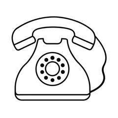 telephone line art vector illustration