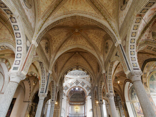 Fototapeta premium Interior of Santa Maria delle Grazie church at Milan, Italy