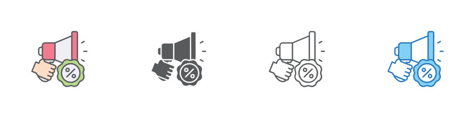 Promotion Icon Set Multiple Style Vector Collection