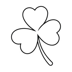 shamrock flower line art vector art illustration