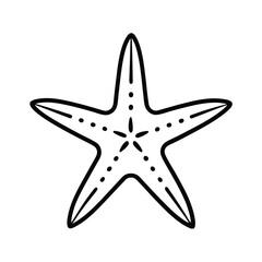a starfish  line art vector on white background