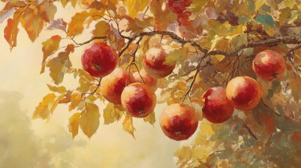 Autumn fruits, harvest. Generative AI
