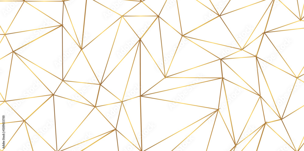 Poster Abstract geometric background with connecting dots and lines with low poly triangle shapes. Polygonal Mesh Background Vector design digital technology concept Global network connection data structure.
