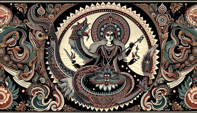 Kalighat Patachitra Folk Scrolls of Bengal