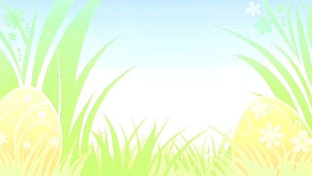 easter background with colored eggs