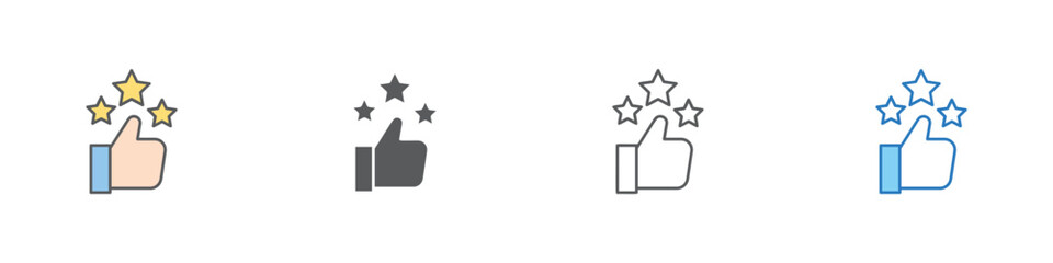 Satisfaction Icon Set Multiple Style Vector Collection