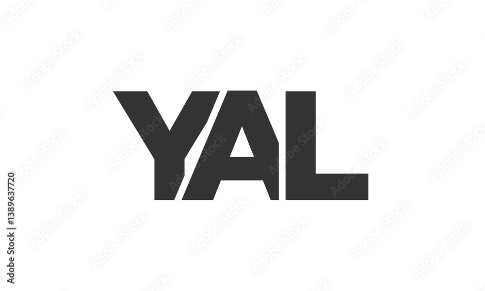 Poster yal logo design template with strong and modern bold text. initial based vector logotype featuring s