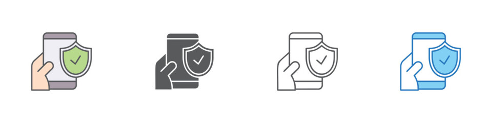 Security Icon Set Multiple Style Vector Collection