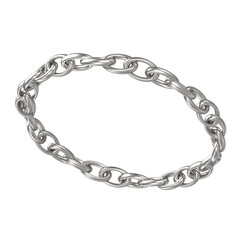 3d render Silver Chain Link Design