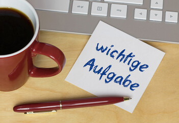 wichtige Aufgabe