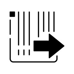Barcode with a forward arrow