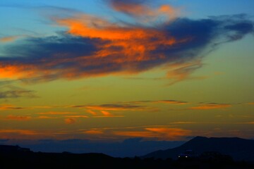 Sunset on Lanzarote Island.