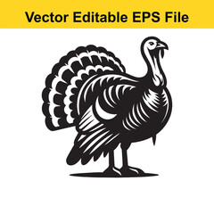 Fototapeta premium Vector turkey silhouette logo t-shirt