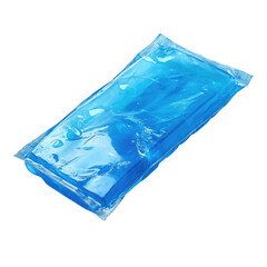 Obraz premium Blue ice pack for cooling injuries or refreshments isolated on transparent background, cutout png