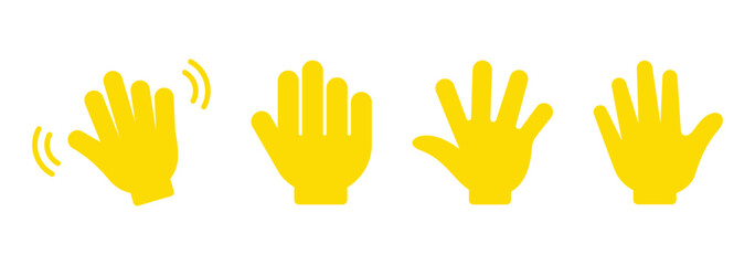 Hand Gesture Icon, Hand Stop Icon Vector
