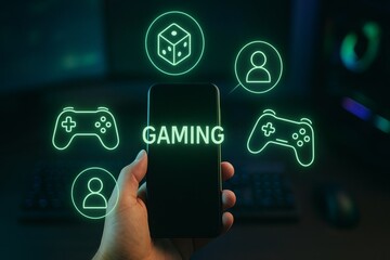 Fototapeta premium Mobile Gaming The Rise of Handheld Entertainment and its Impact on Modern Society
