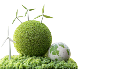 Conceptual image depicting renewable energy sources such as wind turbines and their role in promoting a sustainable and eco friendly environment for the future