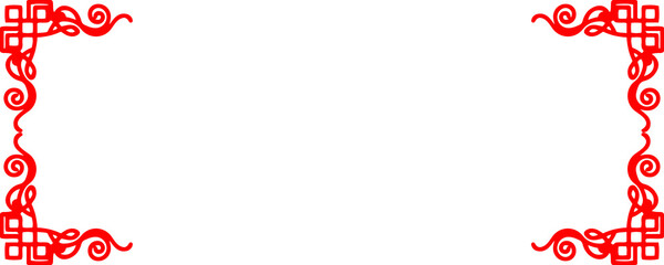 Corner decoration in elegant floral design with clean linear finish isolated on a Transparent or White Background