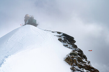 Panoramic view of the snow-covered Jungfrau - Top of Europe