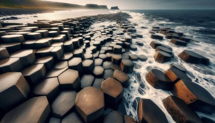 Giant s Causeway The constant lapping of waves against the hexag