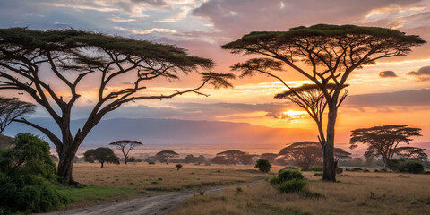 Obraz premium nature view with colorful trees